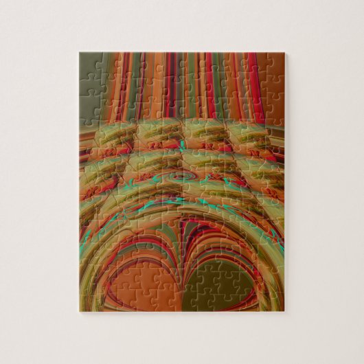 Schönes afrikanisches traditionelles Golden Brown Puzzle (Vertikal)