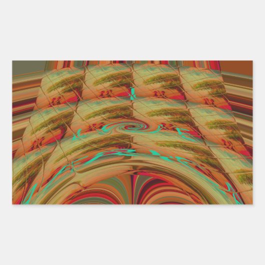 Schönes afrikanisches traditionelles Golden Brown  Rechteckiger Aufkleber (Vorderseite)