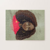 schönes Afroamerikanermädchen-Grafik Puzzlespiel Puzzle (Horizontal)