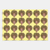 Schönes afrozentrisches schwarzes Wrapping Paper  Geschenkpapier Set (Vorderseite 2)