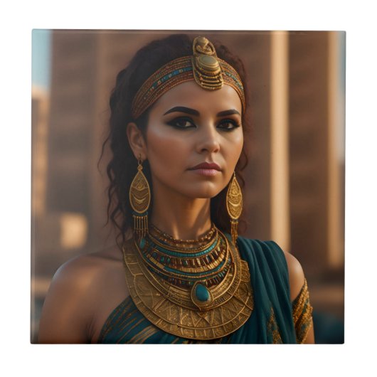 Schönes Ägyptisches Portrait Fliese (Vorderseite)