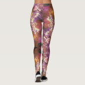 Schönes Akryllisches Blume-Muster Leggings (Rückseite)