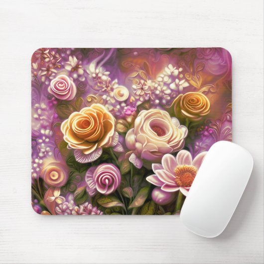 Schönes Akryllisches Blume-Muster Mousepad (Mit Mouse)
