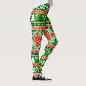 Schönes Allround-Print Weihnachts-Strick-Tapete Leggings (Rechts)