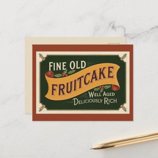 Schönes altes Fruchtkuchen Weihnachten (Vorderseite/Rückseite Beispiel)