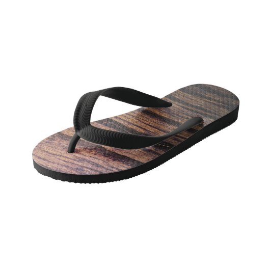 schönes altes Holz Kinderbadesandalen (Schrägansicht)