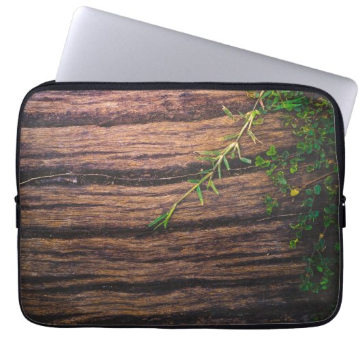 schönes altes Holz Laptopschutzhülle (Vorderseite)