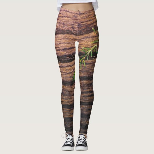 schönes altes Holz Leggings (Vorderseite)