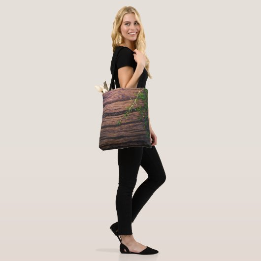 schönes altes Holz Tasche (Am Model)