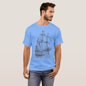Schönes altes Segelschiff T-Shirt (Vorne ganz)