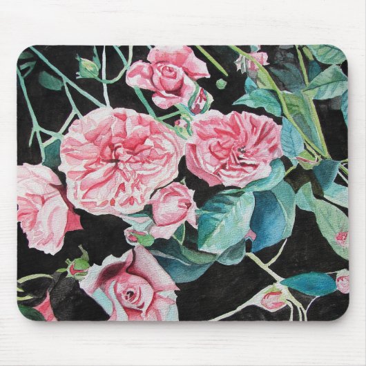 Schönes altrosa Rosen Computer Mouse Pad Mousepad (Vorne)