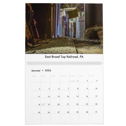 Schönes Amerika im Zerfall Kalender (Jan 2026)