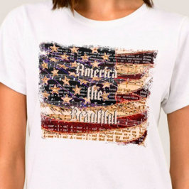 Schönes Amerika - Patriotischer T - Shirt der Frau