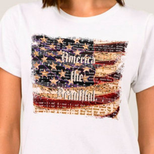 Schönes Amerika - Patriotischer T - Shirt der Frau