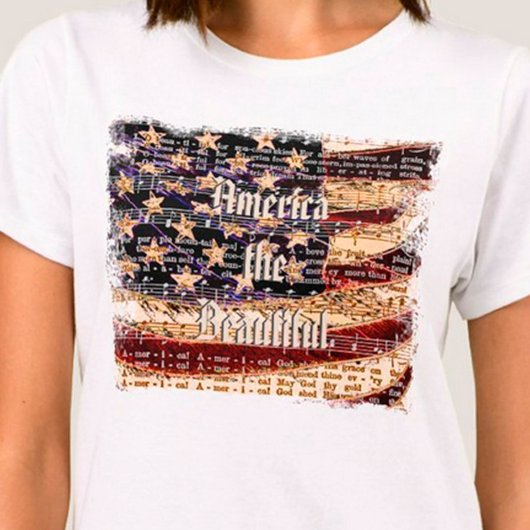 Schönes Amerika - Patriotischer T - Shirt der Frau
