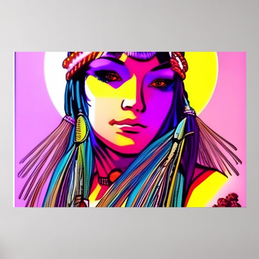 Schönes amerikanisches Frauenposter Poster (Vorne)