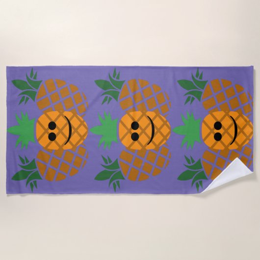 Schönes Ananas-Design - Strandtuch (Vorderseite)