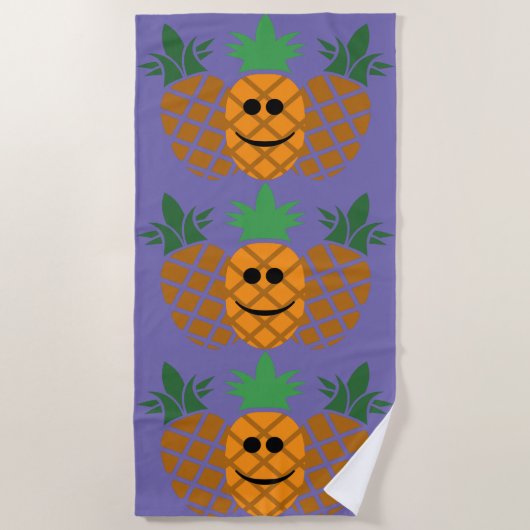 Schönes Ananas-Design - Strandtuch (Vorderseite)
