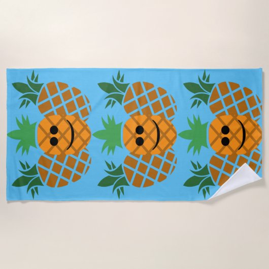 Schönes Ananas-Design - Strandtuch (Vorderseite)