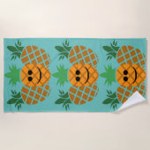 Schönes Ananas-Design - Strandtuch (Vorderseite)