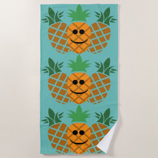 Schönes Ananas-Design - Strandtuch (Vorderseite)