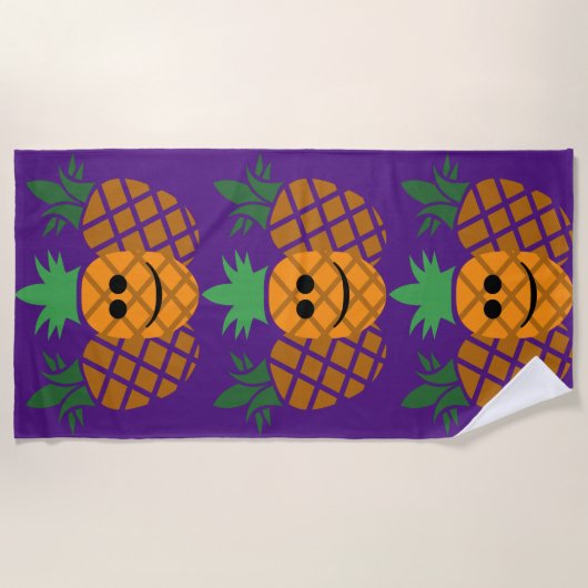 Schönes Ananas-Design - Strandtuch (Vorderseite)