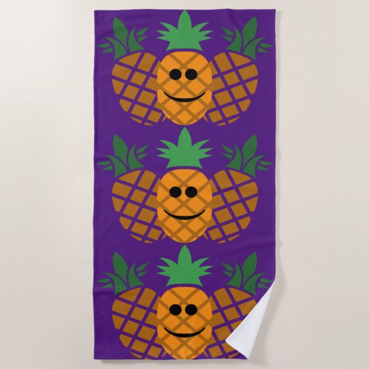 Schönes Ananas-Design - Strandtuch (Vorderseite)