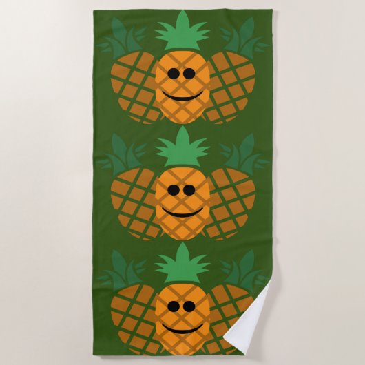 Schönes Ananas-Design - Strandtuch (Vorderseite)