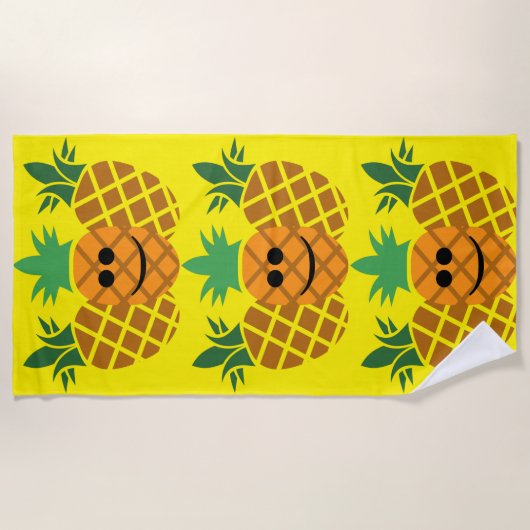 Schönes Ananas-Design - Strandtuch (Vorderseite)