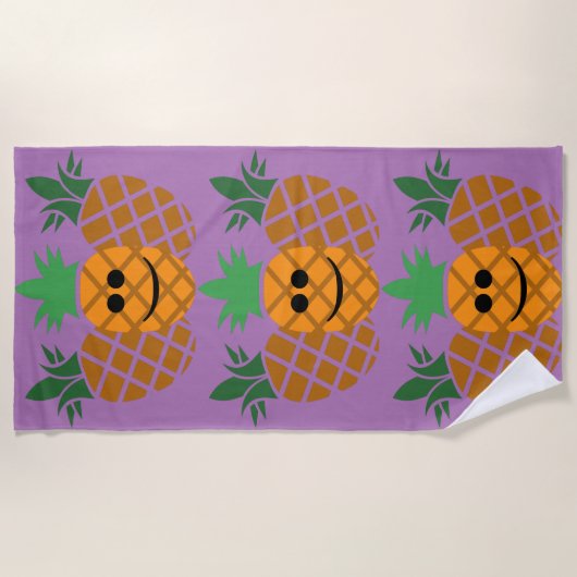 Schönes Ananas-Design - Strandtuch (Vorderseite)