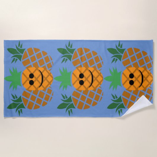 Schönes Ananas-Design - Strandtuch (Vorderseite)
