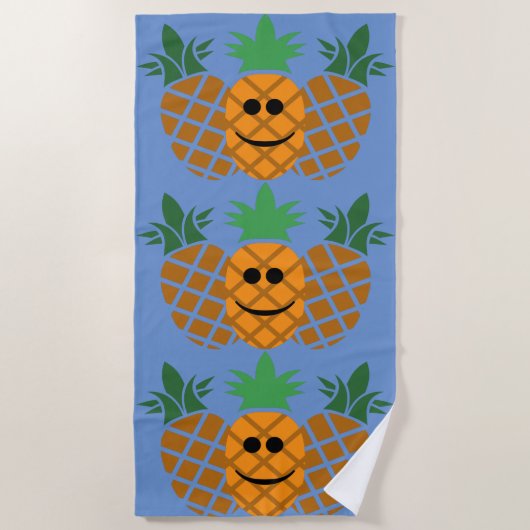 Schönes Ananas-Design - Strandtuch (Vorderseite)