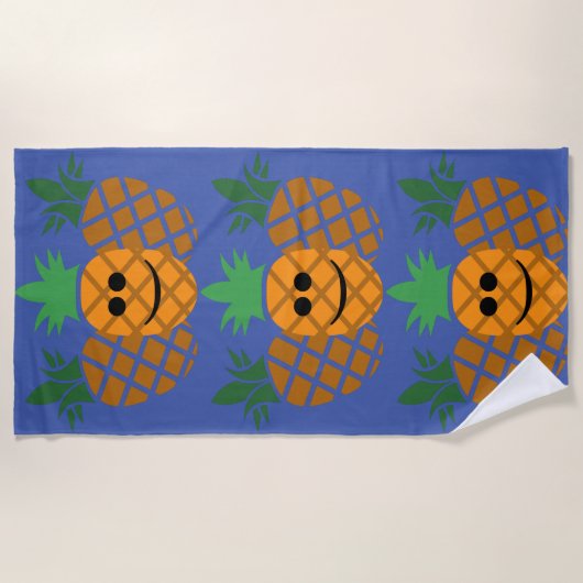 Schönes Ananas-Design - Strandtuch (Vorderseite)