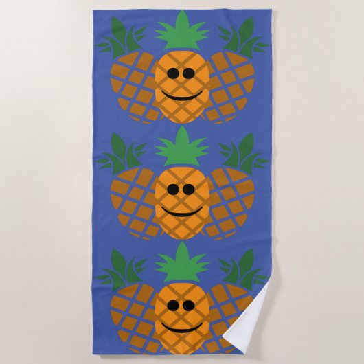 Schönes Ananas-Design - Strandtuch (Vorderseite)