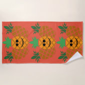 Schönes Ananas-Design - Strandtuch (Vorderseite)