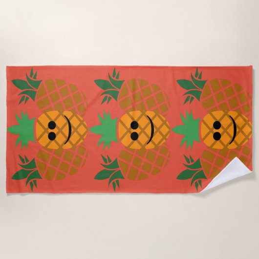 Schönes Ananas-Design - Strandtuch (Vorderseite)
