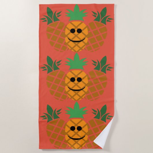 Schönes Ananas-Design - Strandtuch (Vorderseite)