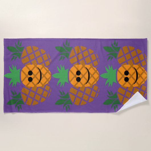 Schönes Ananas-Design - Strandtuch (Vorderseite)