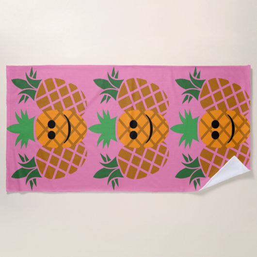 Schönes Ananas-Design - Strandtuch (Vorderseite)