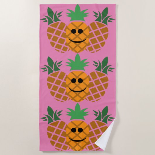 Schönes Ananas-Design - Strandtuch (Vorderseite)
