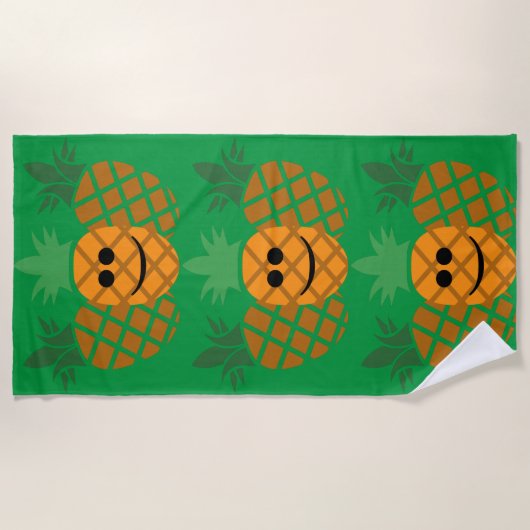 Schönes Ananas-Design - Strandtuch (Vorderseite)