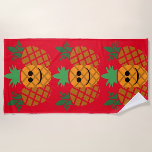 Schönes Ananas-Design - Strandtuch (Vorderseite)