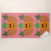 Schönes Ananas-Design - Strandtuch (Vorderseite)