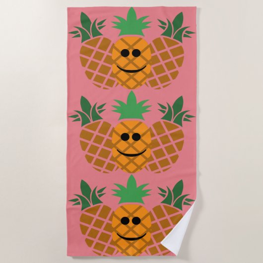 Schönes Ananas-Design - Strandtuch (Vorderseite)