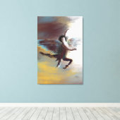 Schönes Angel-Gemälde Abstrakt - Lavendel Leinwanddruck (Insitu (Holzboden))