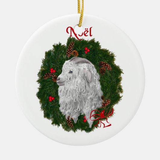 Schönes Angora Weihnachten Ornament (Vorne)