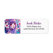 Schönes Anime Girl mit Lila Haar (Vorne)