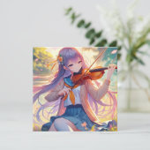 Schönes Anime Girl Violine (Stehend Vorderseite)