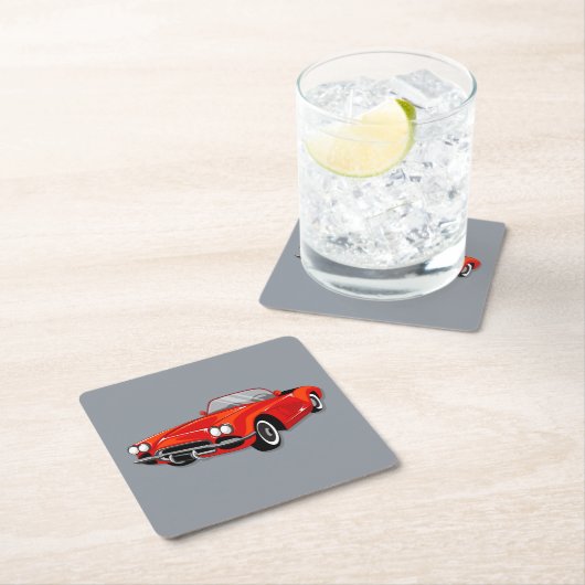 Schönes antikes Auto Untersetzer Set (Vor Ort)