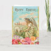 Schönes antikes Bild der Osterkarte Karte (Rückseite)